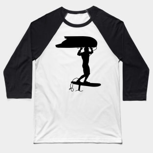 Surfer wing surfing with a foil wing Baseball T-Shirt